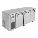 Turbo Air JUR-72S-N6 70 7/8" W Undercounter Refrigerator w/ (3) Section & (3) Door, 115v thumbnail 3