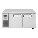 Turbo Air JURF-60-N 59" W Undercounter Refrigerator/Freezer w/ (2) Section & (2) Door, 115v thumbnail 2