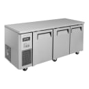 Turbo Air JURF-72-N 70 7/8" W Undercounter Refrigerator/Freezer Combo w/ (3) Sections & (3) Doors, 115v thumbnail 3
