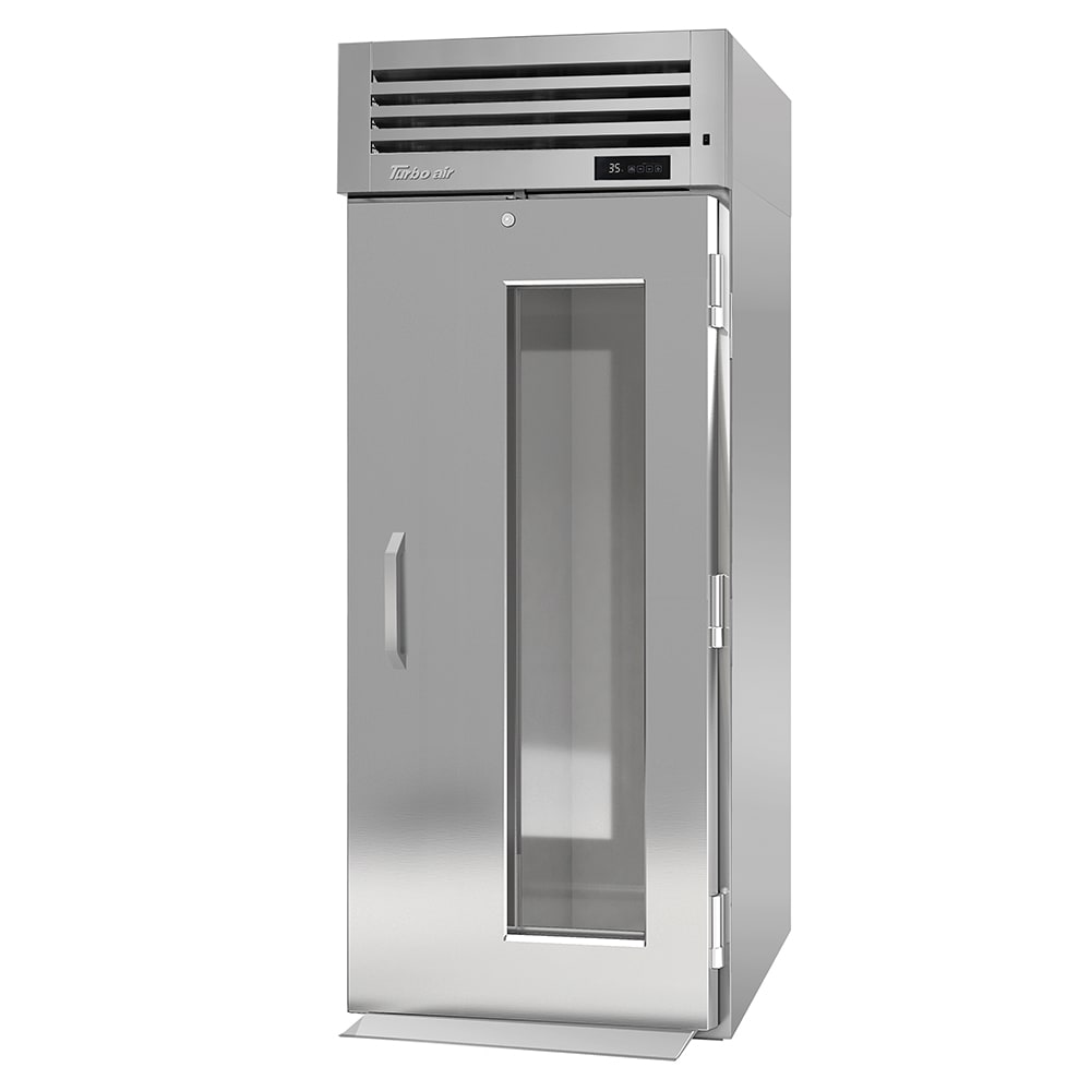 Turbo Air PRO-26R-G-RI-N 34" One Section Roll In Refrigerator, (1) Right Hinge Glass Door, 115v