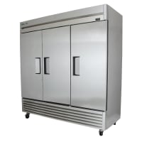 Turbo Air PRO-77R-N 77 3/4" Three Section Reach In Refrigerator, (3) Left/Right Hinge Solid Doors, 115v thumbnail 2