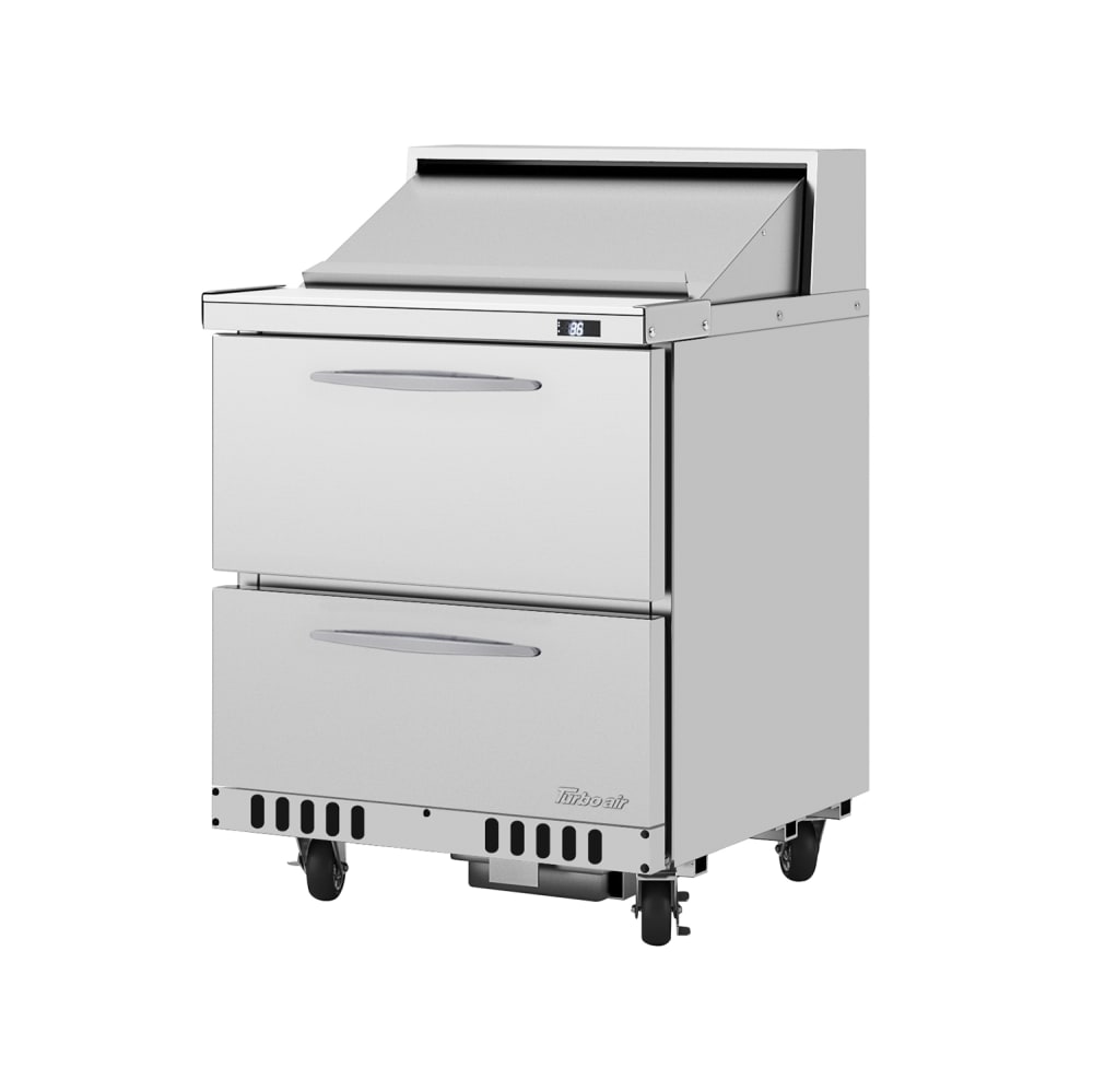 Turbo Air PST-28-D2-FB-N 27 1/2" PRO Series Sandwich/Salad Prep Table w/ Refrigerated Base, 115v