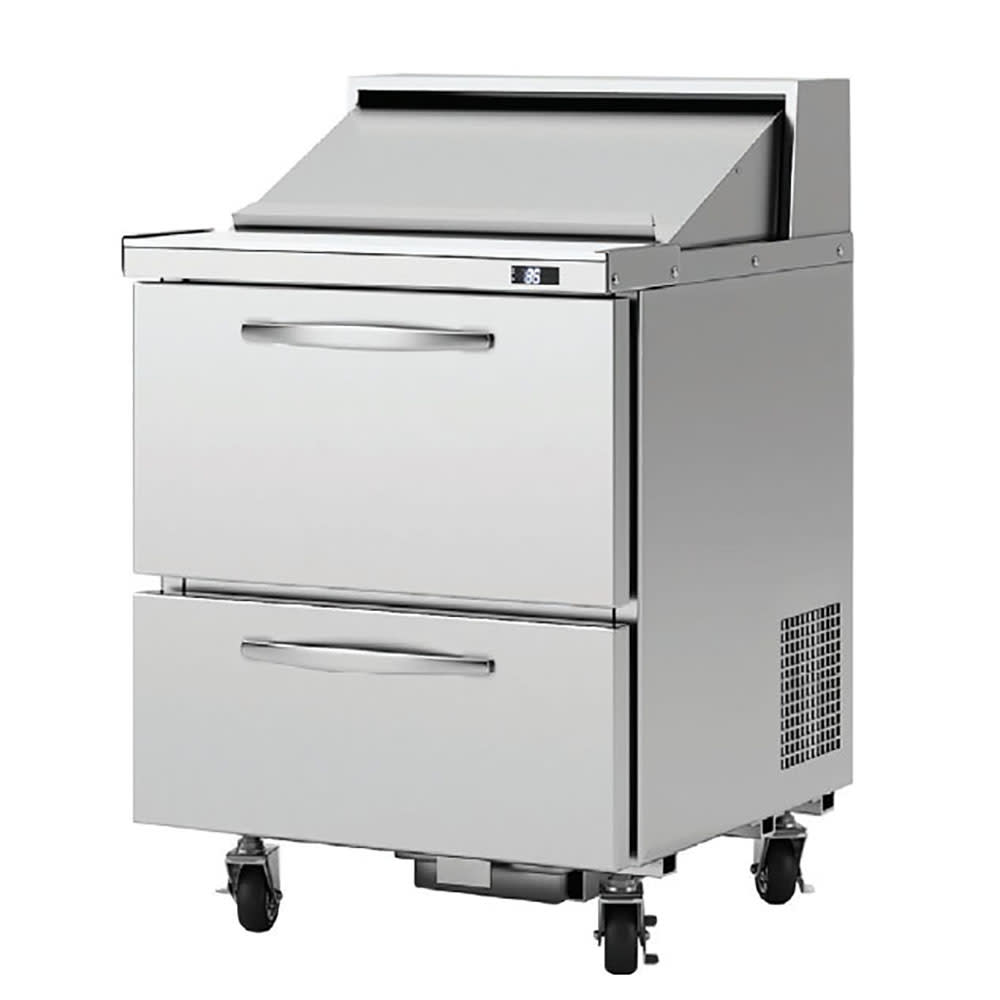 Turbo Air PST-28-D2-N 27 1/2" PRO Series Sandwich/Salad Prep Table w/ Refrigerated Base, 115v