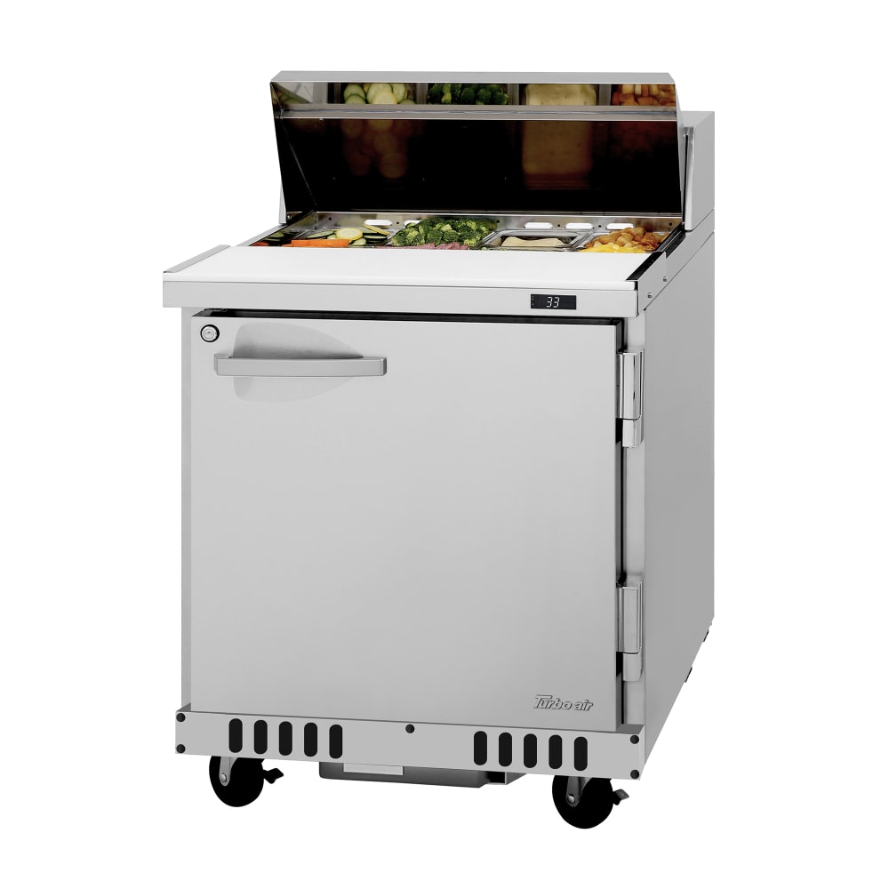 Turbo Air PST-28-FB-N 27 1/2" PRO Series Sandwich/Salad Prep Table w/ Refrigerated Base, 115v