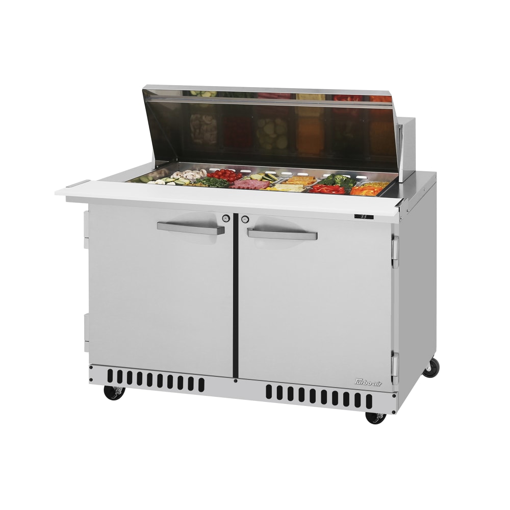 Turbo Air PST-48-18-FB-N 48 1/4" PRO Series Mega Top Sandwich/Salad Prep Table w/ Refrigerated Base, 115v