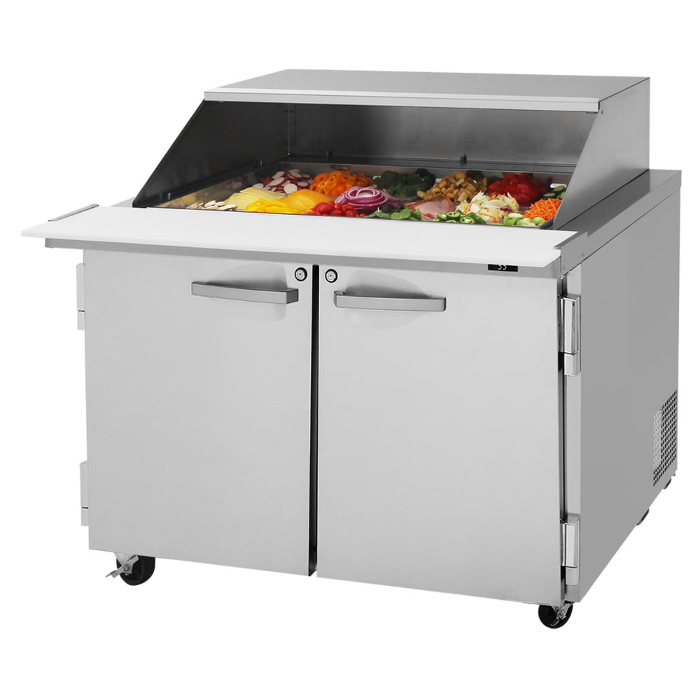 Turbo Air PST-48-18-N-SL 48 1/4" PRO Series Mega Top Sandwich/Salad Prep Table w/ Refrigerated Base, 115v