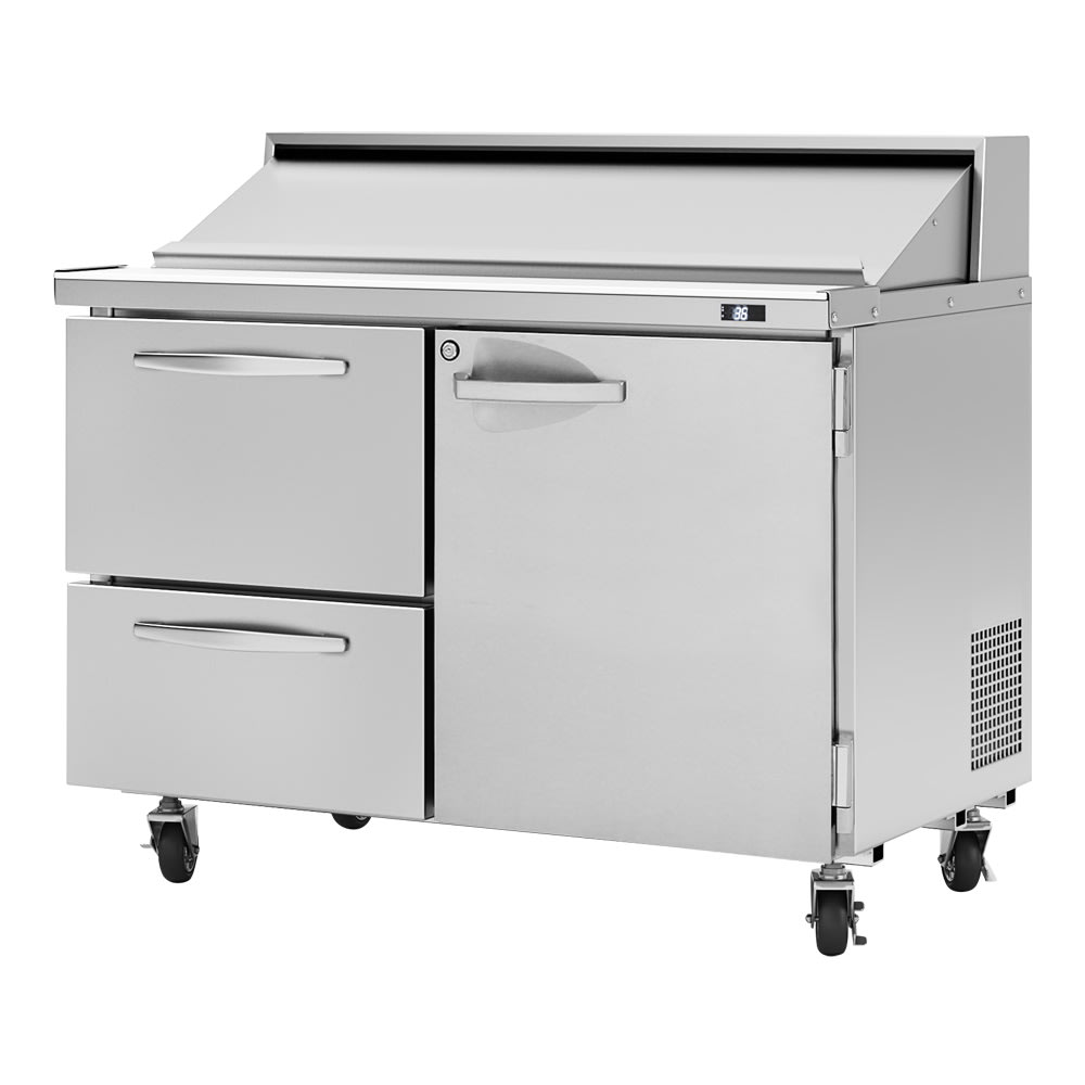 Turbo Air PST-48-D2R(L)-N 48 1/4" PRO Series Sandwich/Salad Prep Table w/ Refrigerated Base, 115v