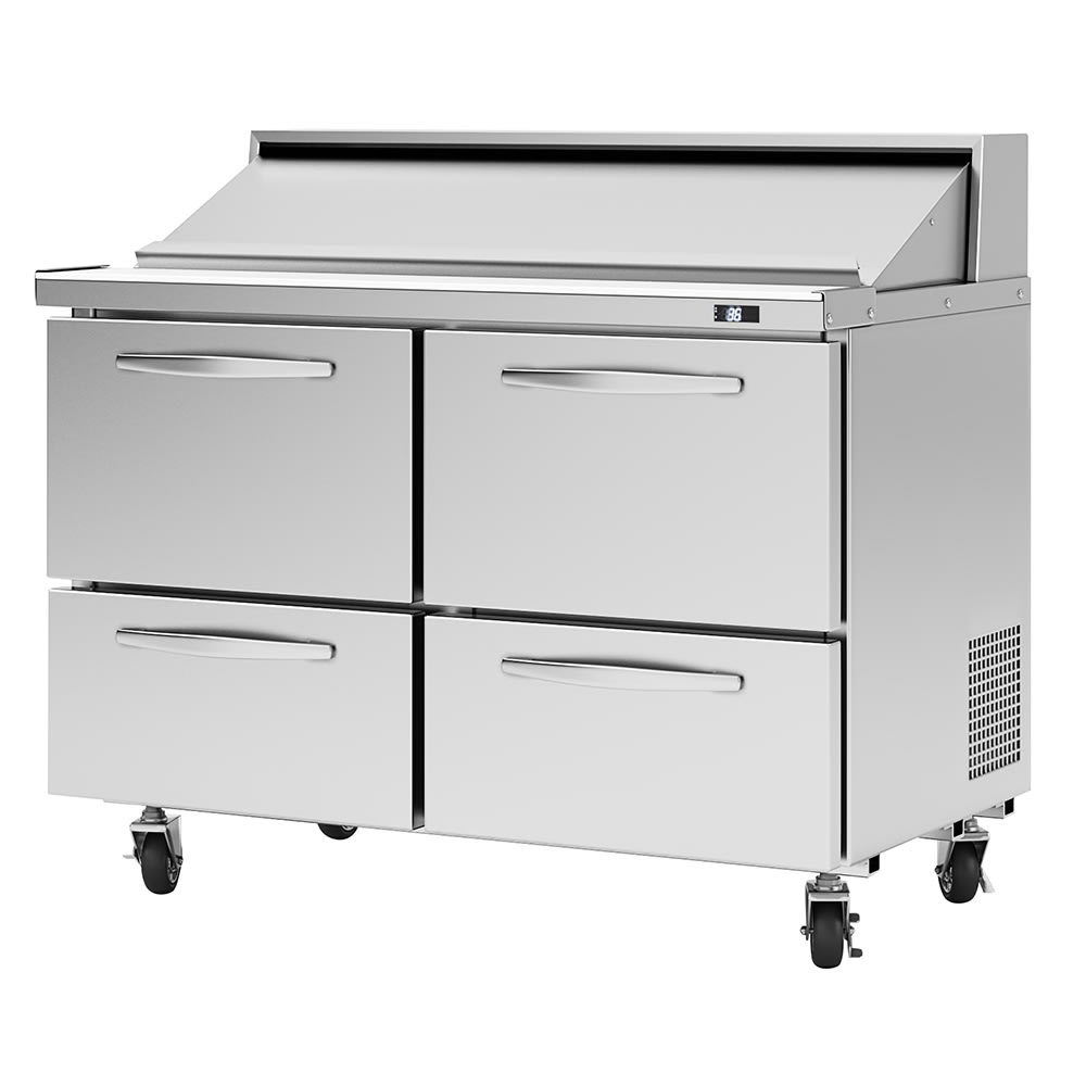 Turbo Air PST-48-D4-N 48 1/4" PRO Series Sandwich/Salad Prep Table w/ Refrigerated Base, 115v