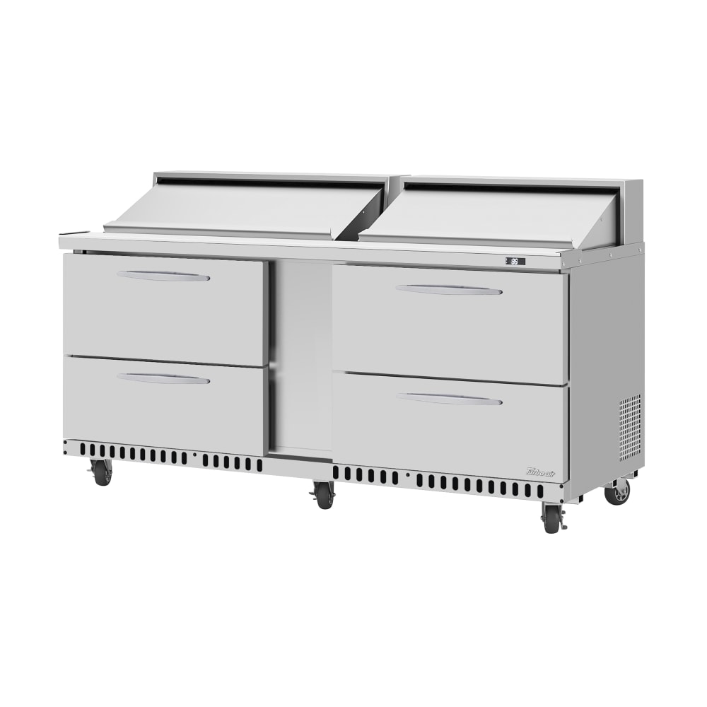 Turbo Air PST-72-30-FB-N 72 5/8" PRO Series Mega Top Sandwich/Salad Prep Table w/ Refrigerated Base, 115v