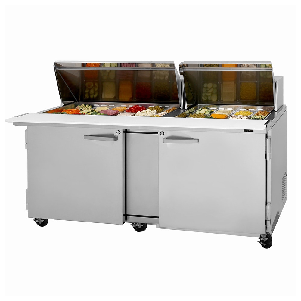 Turbo Air PST-72-30-N 72 5/8" PRO Series Mega Top Sandwich/Salad Prep Table w/ Refrigerated Base, 115v