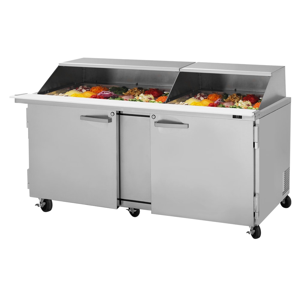 Turbo Air PST-72-30-N-SL 72 5/8" PRO Series Mega Top Sandwich/Salad Prep Table w/ Refrigerated Base, 115v