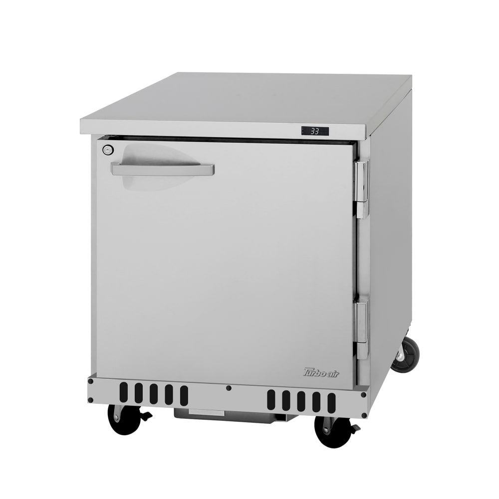 Turbo Air PUR-28-FB-N 27 1/2" W Undercounter Refrigerator w/ (1) Section & (1) Right Hinge Door, 115v