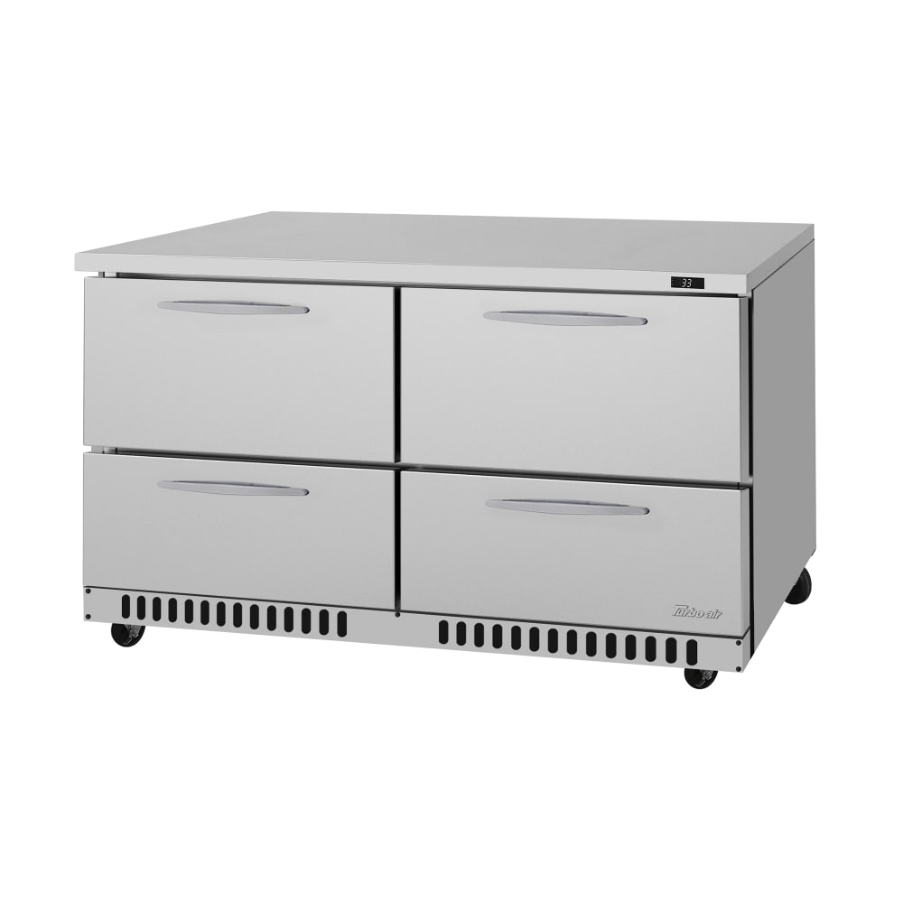 Turbo Air PUR-60-D4-FB-N 60 1/4" W Undercounter Refrigerator w/ (2) Section & (4) Drawers, 115v