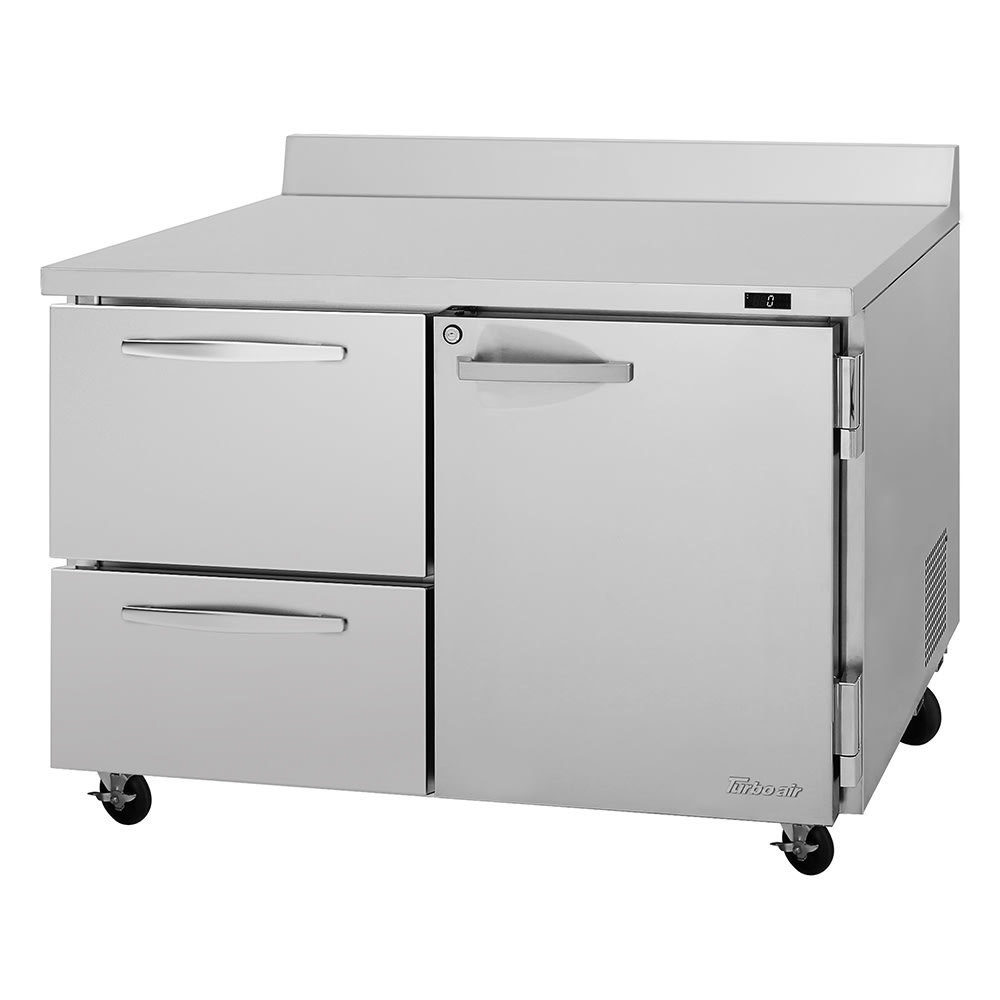 Turbo Air PWF-48-D2R-N 48 1/4"W Worktop Freezer w/ (1) Door & (2) Drawers, 115v