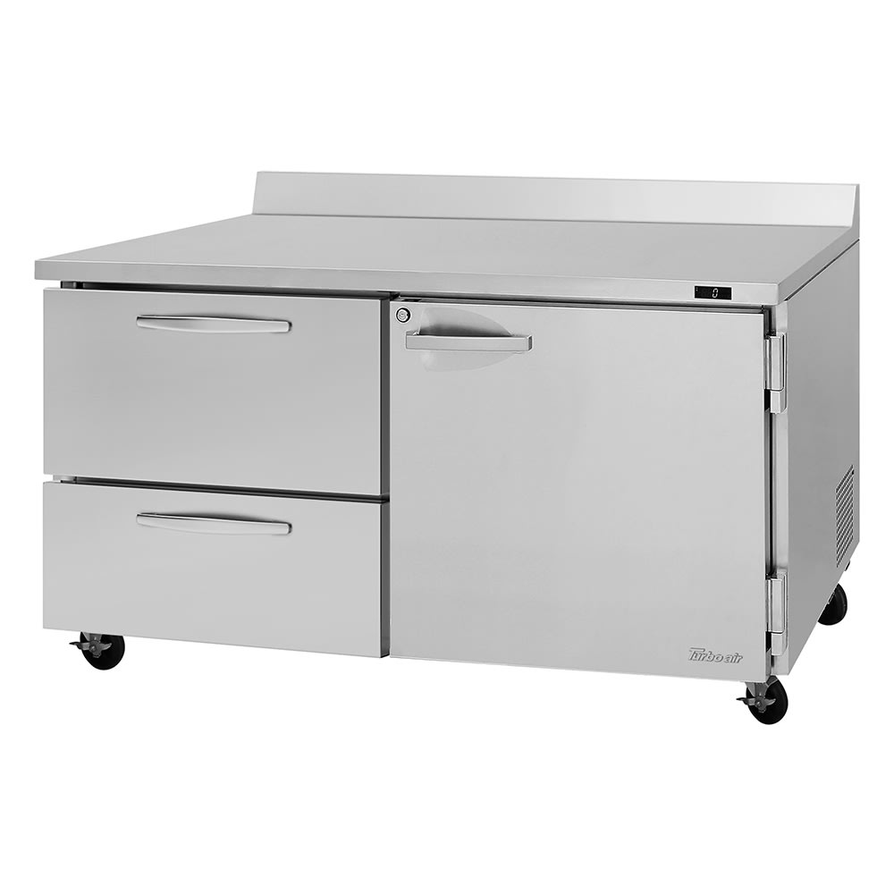 Turbo Air PWF-60-D2R-N 60 1/4"W Worktop Freezer w/ (1) Door & (2) Drawers, 115v