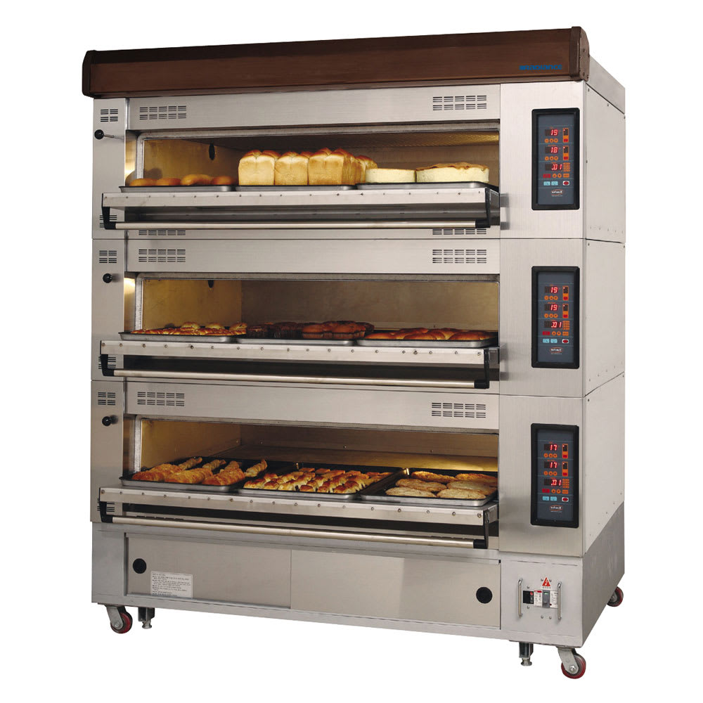 Turbo Air RBDO-23U Radiance Floor Model Triple Multi-Purpose Deck Oven - 220v