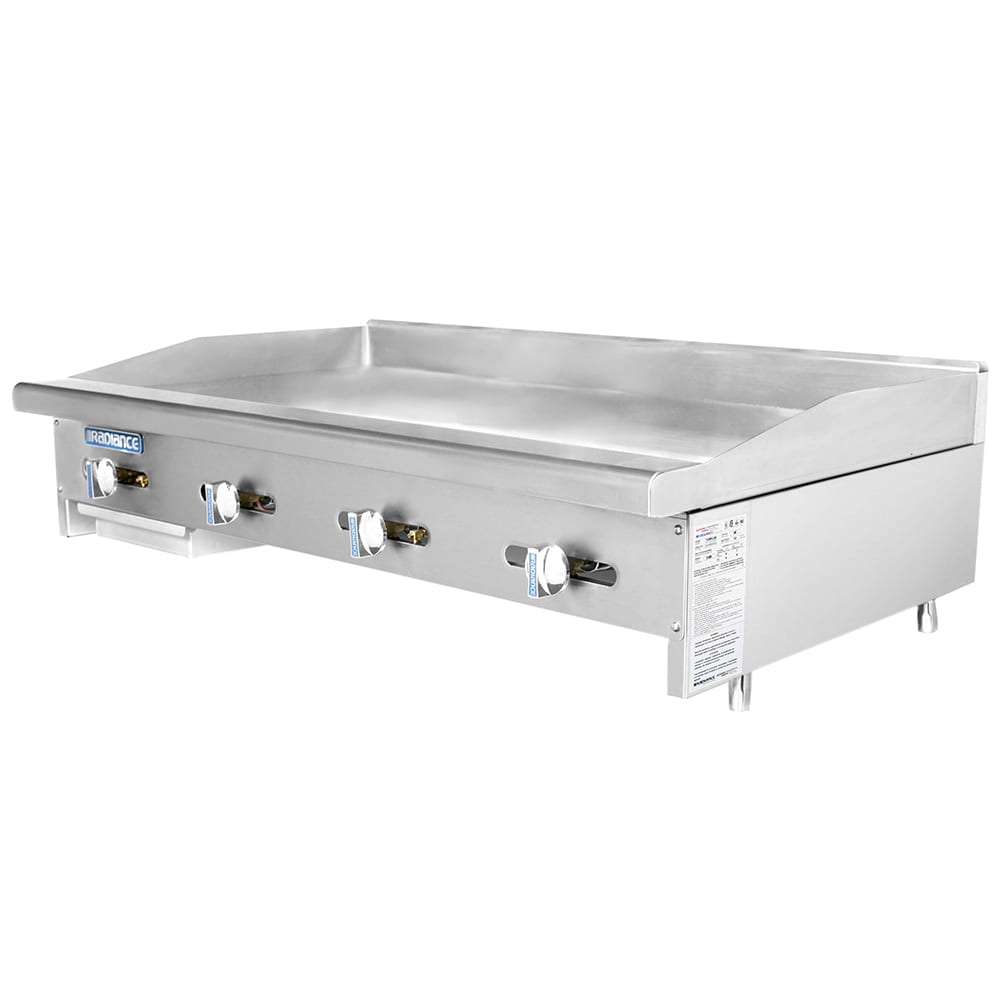 Turbo Air TAMG-48 48" Gas Griddle w/ Manual Controls - 3/4" Steel Plate, Natural Gas