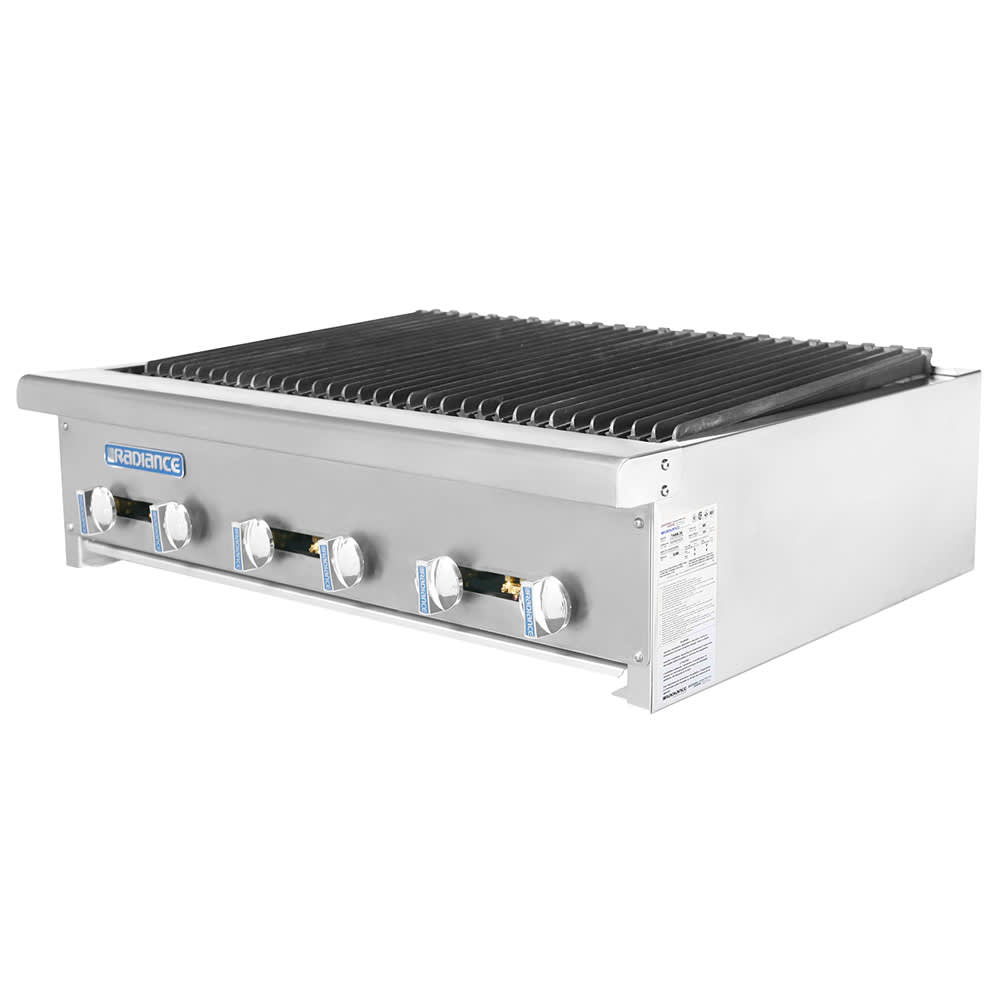 Turbo Air TARB-36 36" Countertop Gas Charbroiler w/ Cast Iron Grates, Liquid Propane