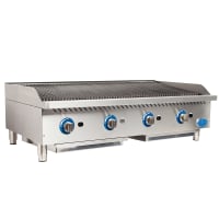 Turbo Air TARB-48 48" Countertop Charbroiler w/ Cast Iron Burners, Convertible thumbnail 2