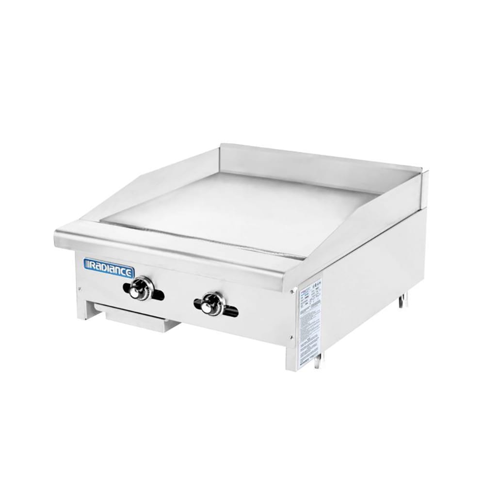 Turbo Air TATG-24 24" Gas Griddle w/ Thermostatic Controls - 1" Steel Plate, Convertible