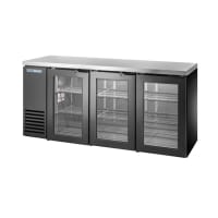 Turbo Air TBB-24-72SGD-N 73 1/8" Bar Refrigerator - 3 Swinging Glass Doors, Black, 115v thumbnail 2