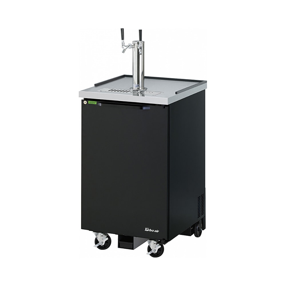 Turbo Air TBD-1SBD-N6 23 5/8" Kegerator Beer Dispenser w/ (1) 1/2 Keg Capacity - (1) Column, Black, 115v