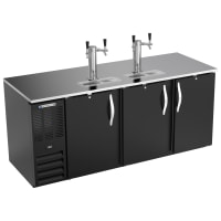 Turbo Air TBD-4SBD-N 90 3/8" Kegerator Beer Dispenser w/ (4) 1/2 Keg Capacity - (2) Columns, Black, 115v thumbnail 3