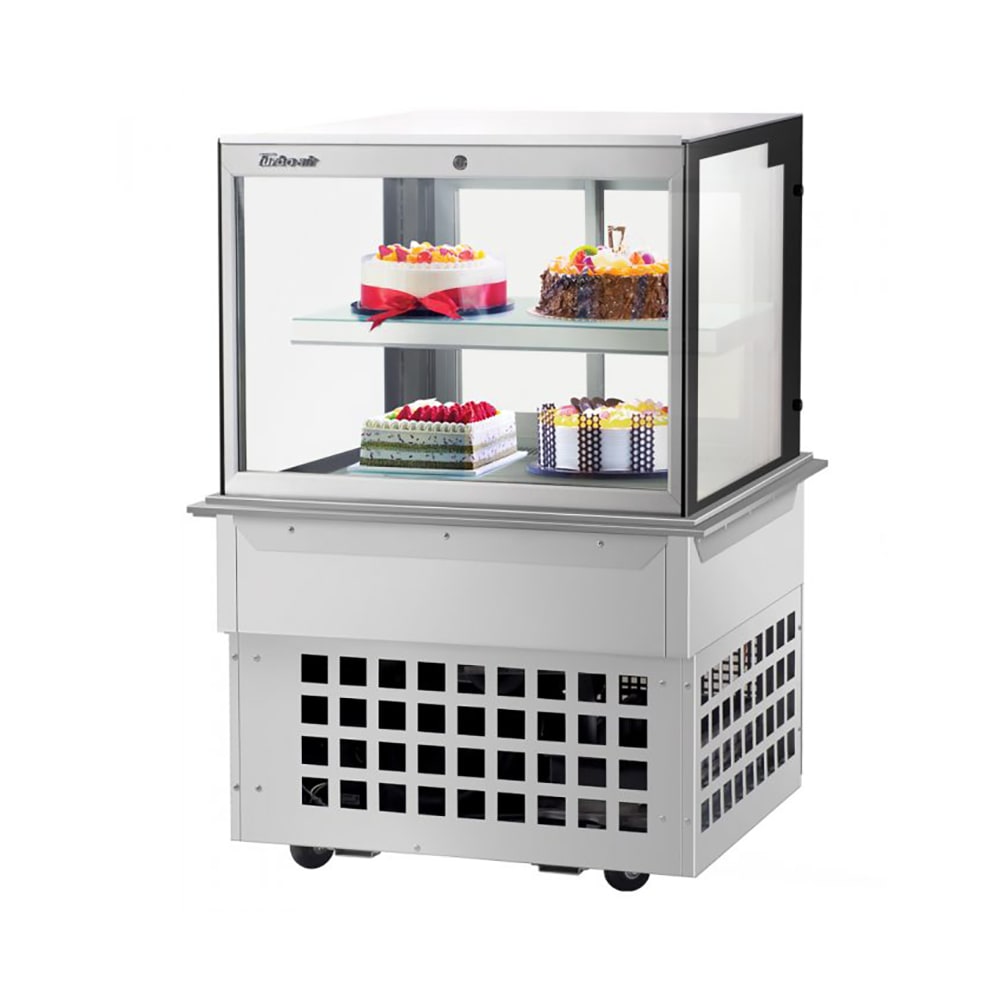 Turbo Air TBP-36-46FDN 38 1/8" Full Service Bakery Display Case w/ Straight Glass - (2) Levels, 115v