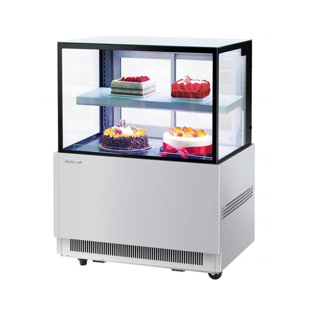 Turbo Air TBP36-46NN-S 35 3/8" Full Service Bakery Display Case w/ Straight Glass - (2) Levels, 115v