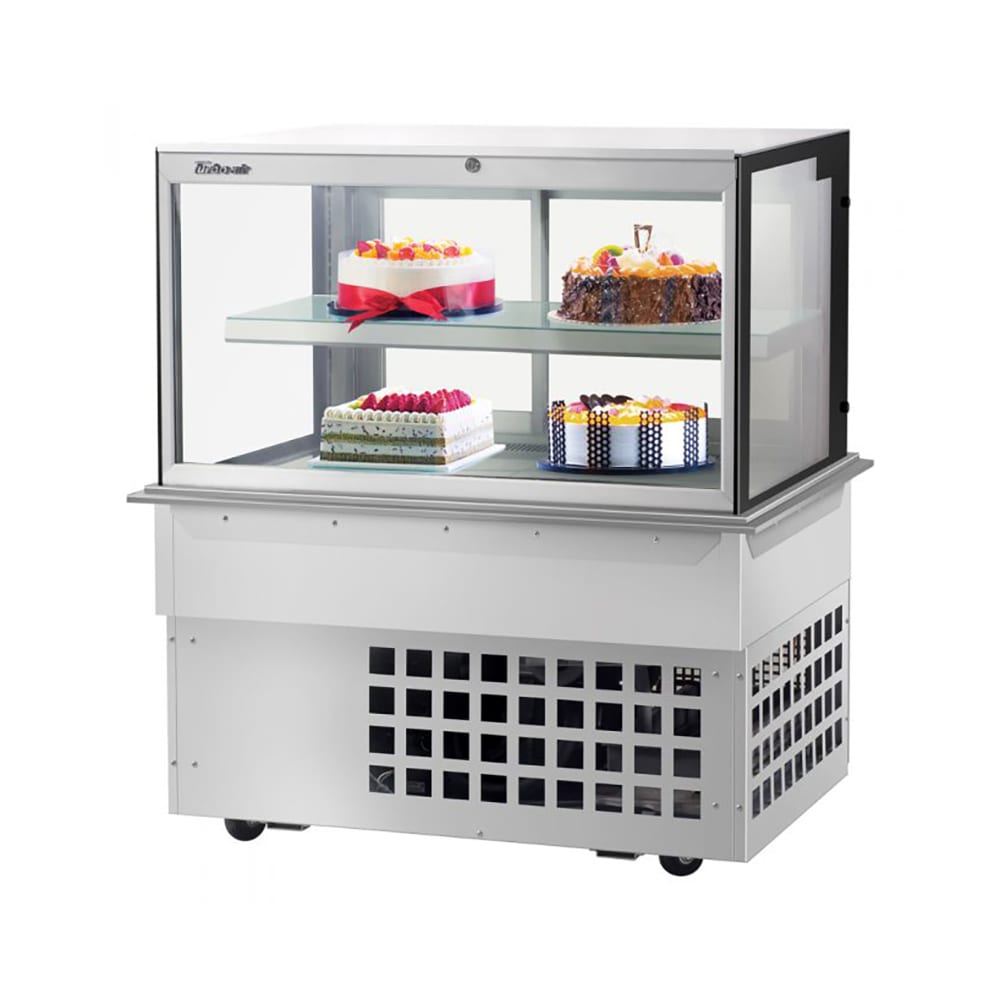 Turbo Air TBP48-46FDN 50" Full Service Bakery Display Case w/ Straight Glass - (2) Levels, 115v