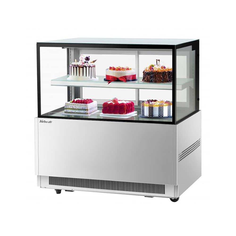 Turbo Air TBP48-46NN-S 47 1/4" Full Service Bakery Display Case w/ Straight Glass - (2) Levels, 115v