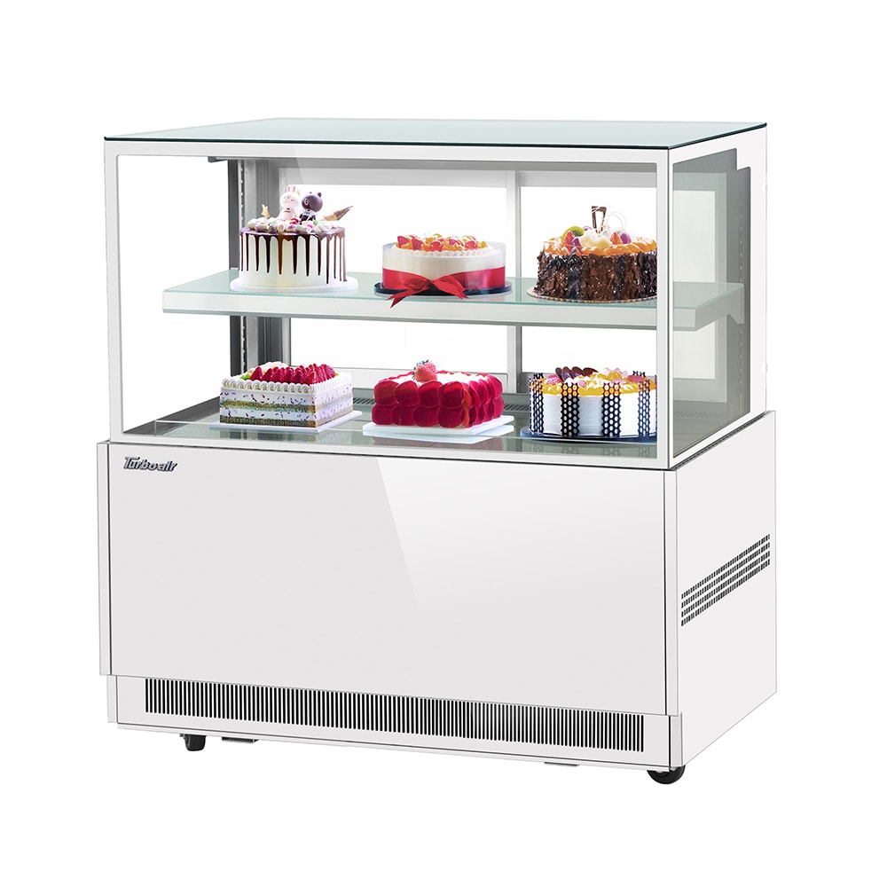 Turbo Air TBP48-46NN-W 47 1/4" Full Service Bakery Case w/ Straight Glass - (2) Levels, 115v