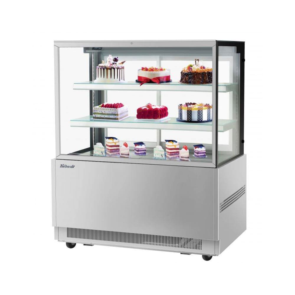 Turbo Air TBP48-54FN-S 47 1/2" Full Service Bakery Display Case w/ Straight Glass - (3) Levels, 115v