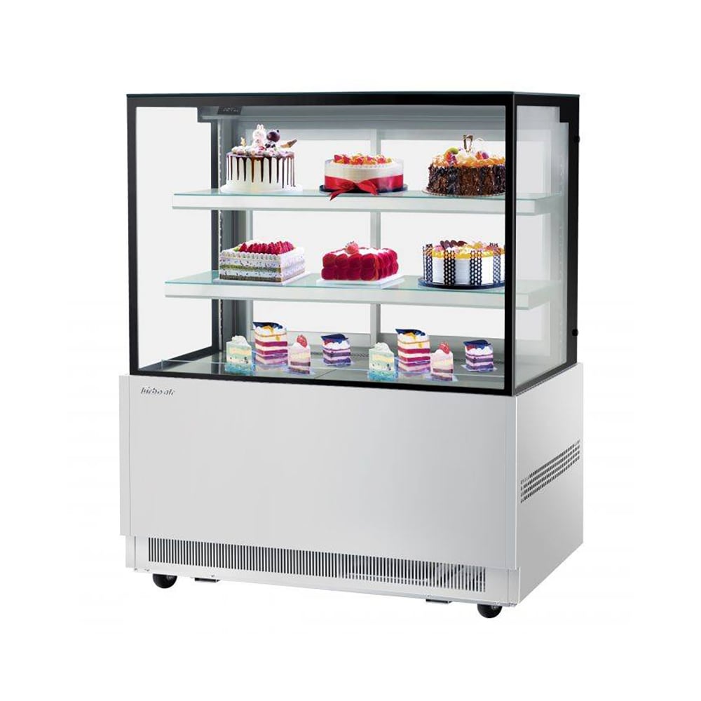 Turbo Air TBP48-54NN-S 47 1/4" Full Service Bakery Display Case w/ Straight Glass - (3) Levels, 115v