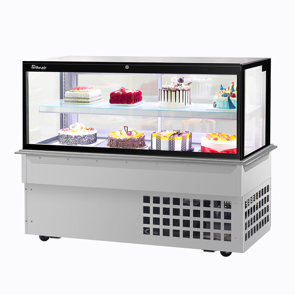 Turbo Air TBP60-46FDN 61 3/4" Full Service Bakery Display Case w/ Straight Glass - (2) Levels, 115v