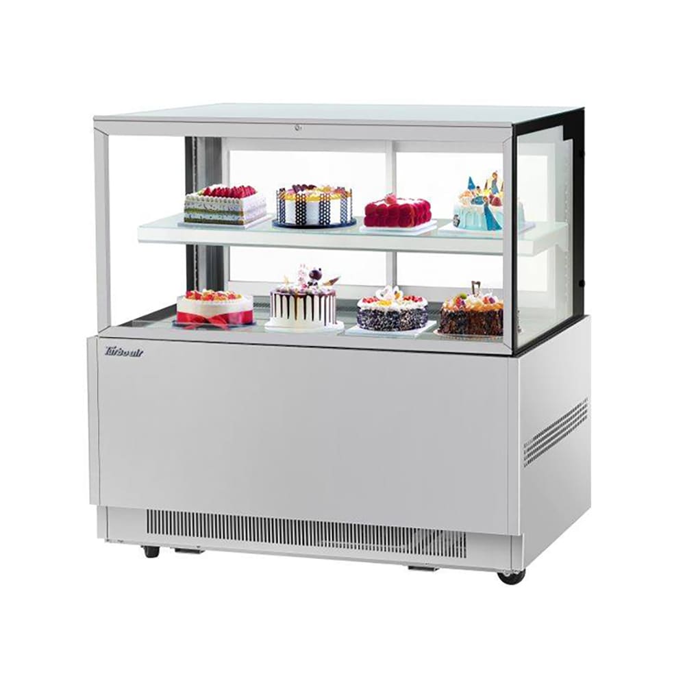 Turbo Air TBP60-46FN-S 59" Full Service Bakery Display Case w/ Straight Glass - (2) Levels, 115v