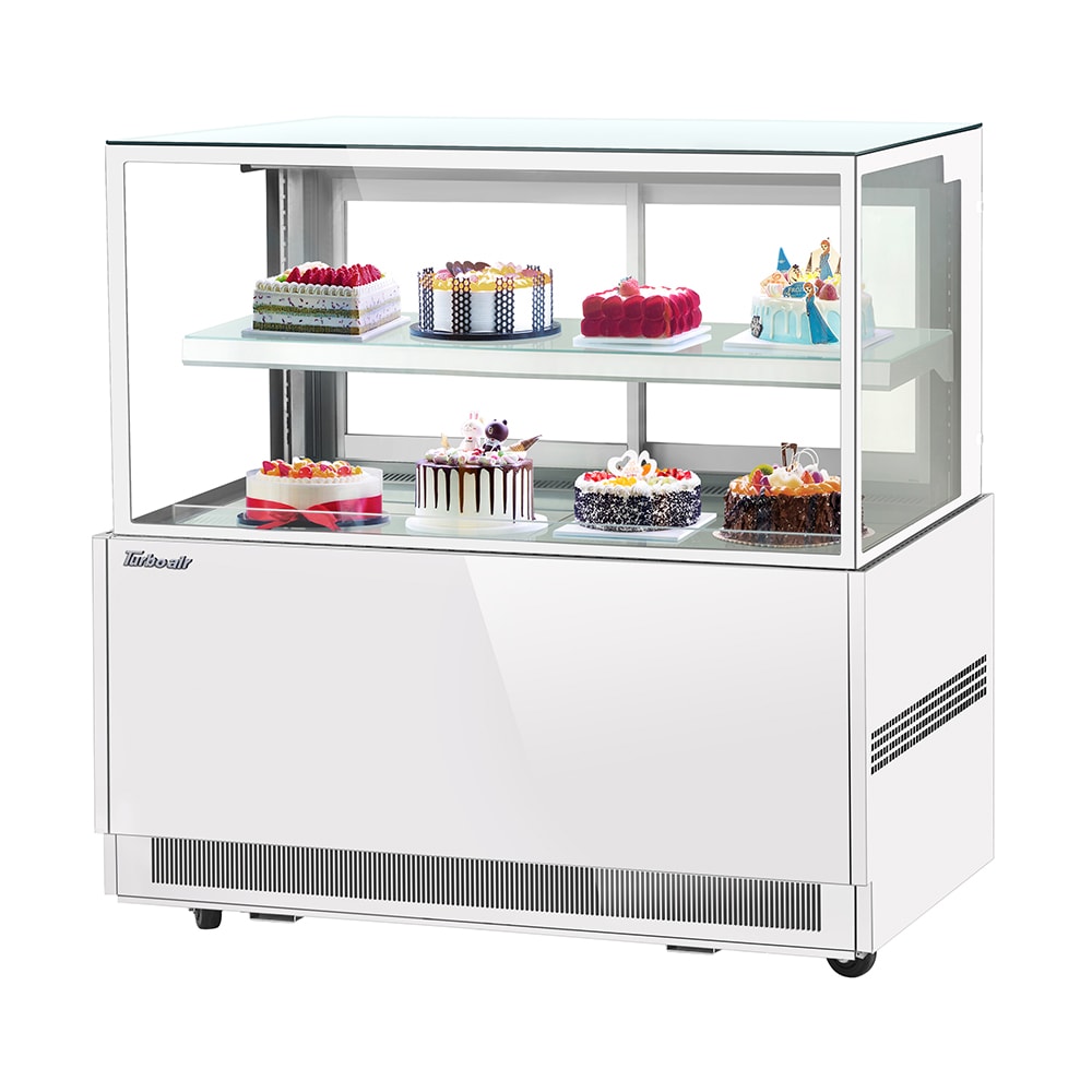 Turbo Air TBP60-46NN-W 59" Full Service Bakery Case w/ Straight Glass - (2) Levels, 115v