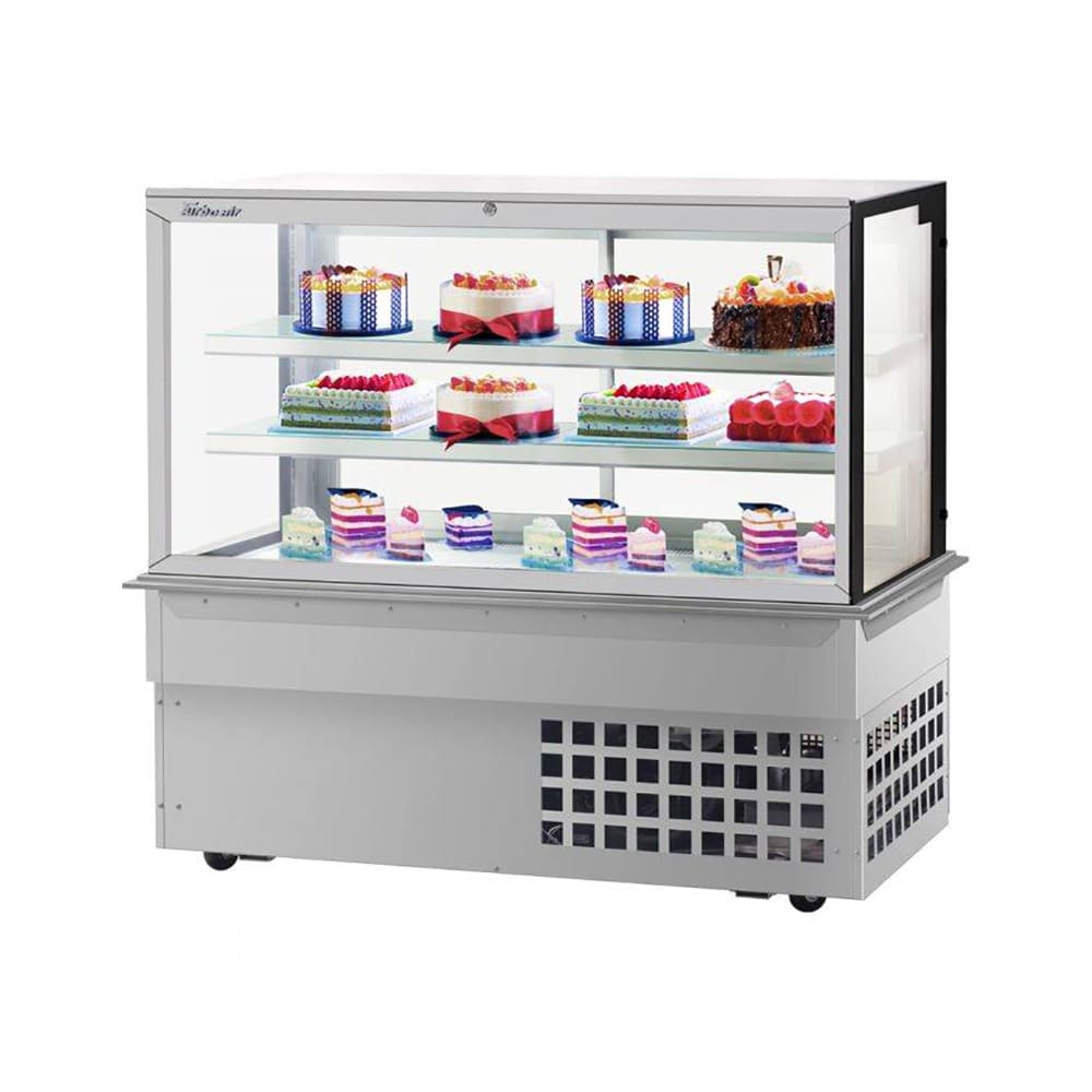 Turbo Air TBP60-54FDN 61 3/4" Full Service Bakery Display Case w/ Straight Glass - (3) Levels, 115v