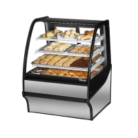 Turbo Air TCGB-36DR-W(B) 36 1/2" Full Service Dry Bakery Display Case w/ Curved Glass - (3) Levels, 115v thumbnail 3
