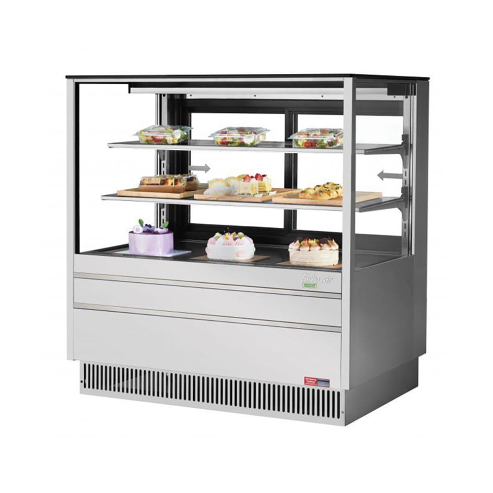 Turbo Air TCGB-48UF-S-N 47 7/8" Full Service Bakery Display Case w/ Straight Glass - (3) Levels, 115v