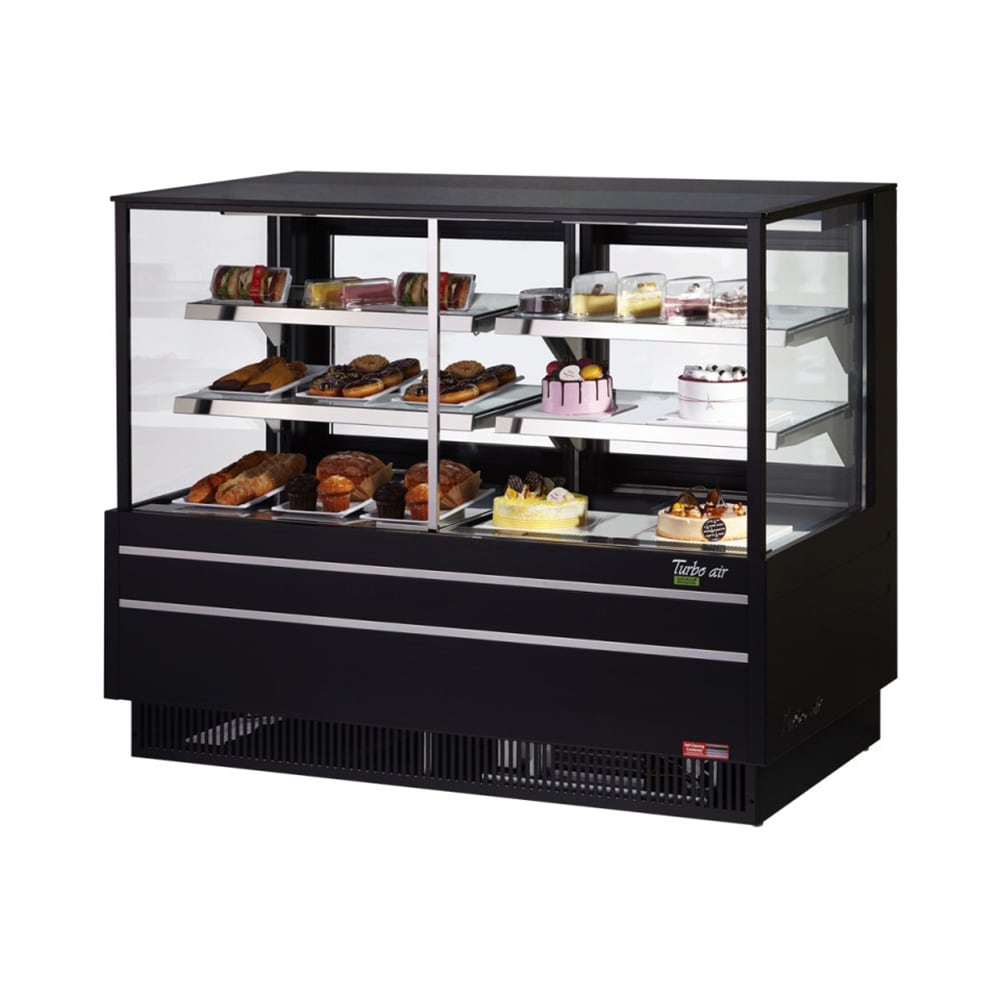 Turbo Air TCGB-60UF-CO-B-N 60-1/2" Full Service Bakery Case w/ Straight Glass - (3) Levels, 115v