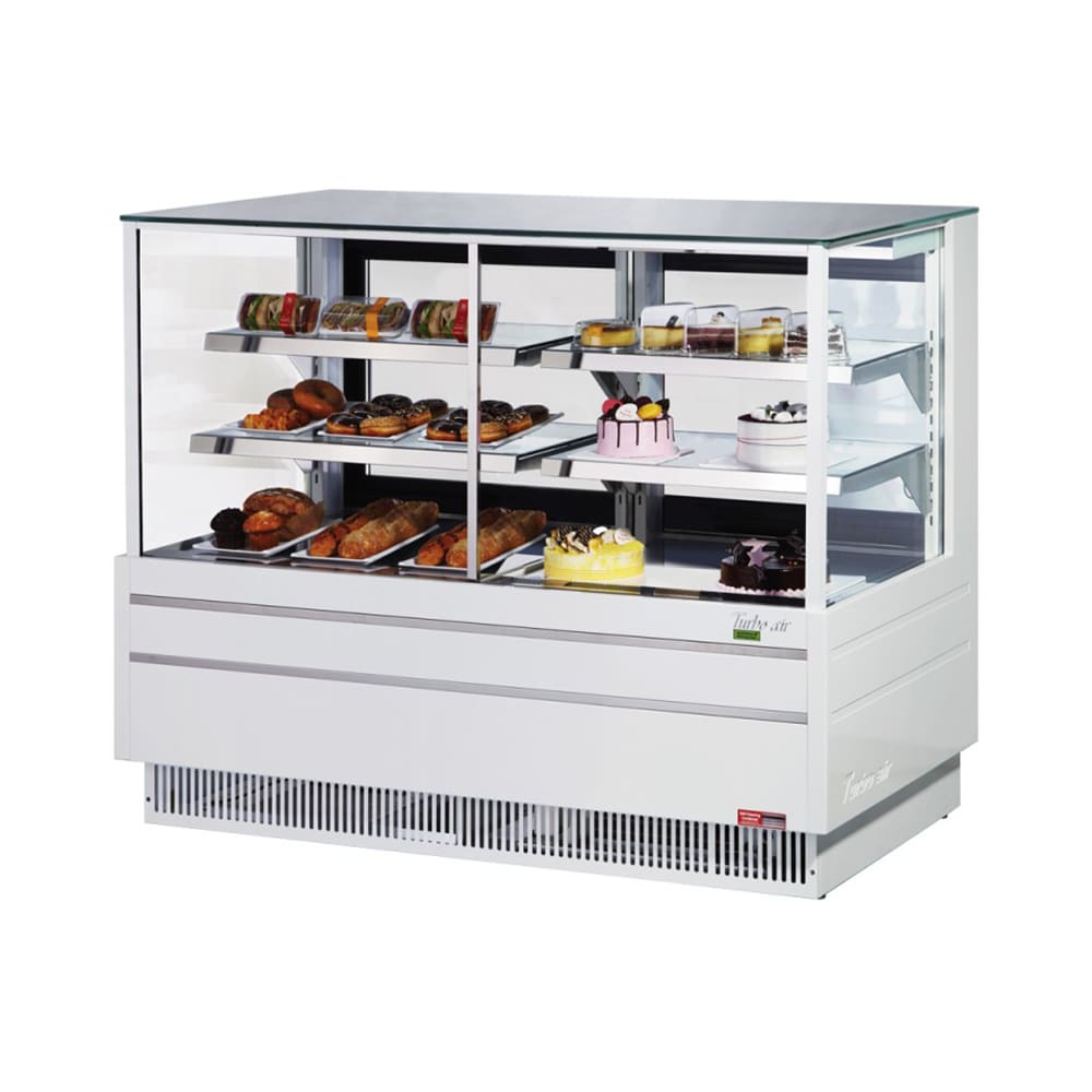 Turbo Air TCGB-60UF-CO-W-N 60-1/2" Full Service Bakery Case w/ Straight Glass - (3) Levels, 115v