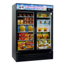 Turbo Air TGF-49FB-N 54 3/8" Two Section Display Freezer w/ Swing Doors - Bottom Mount Compressor, Black, 115v thumbnail 2