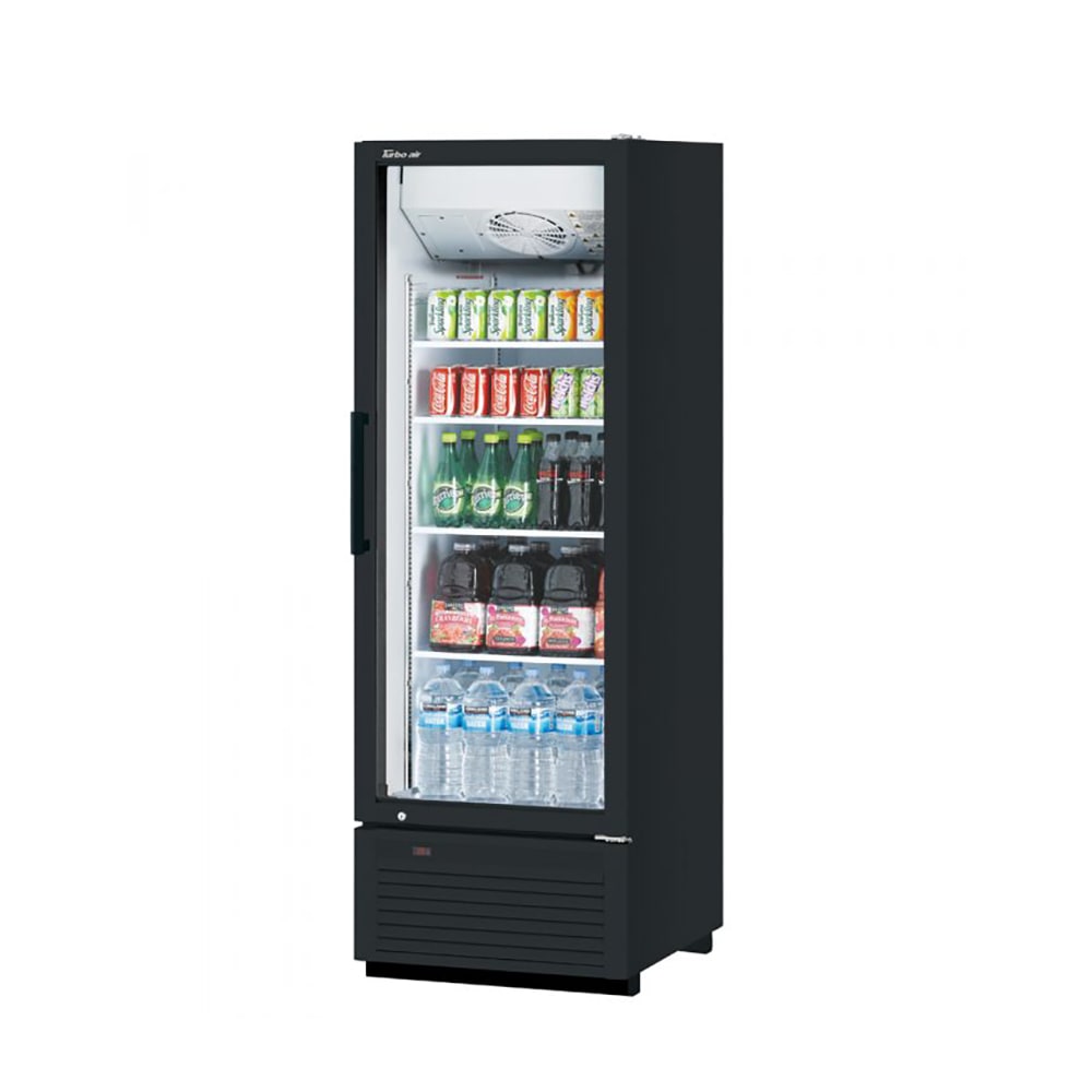 Turbo Air TGM-23SDHB-N6 27" Super Deluxe One Section Glass Door Merchandiser - (1) Right Hinge Door, Black, 115v