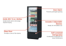 Turbo Air TGM-23SDHB-N6 27" Super Deluxe One Section Glass Door Merchandiser - (1) Right Hinge Door, Black, 115v thumbnail 2