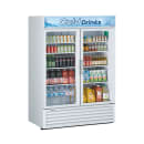 Turbo Air TGM-50RS-N 56" TGM Series Two Section Glass Door Merchandiser - (2) Left/Right Hinge Doors, White, 115v thumbnail 3