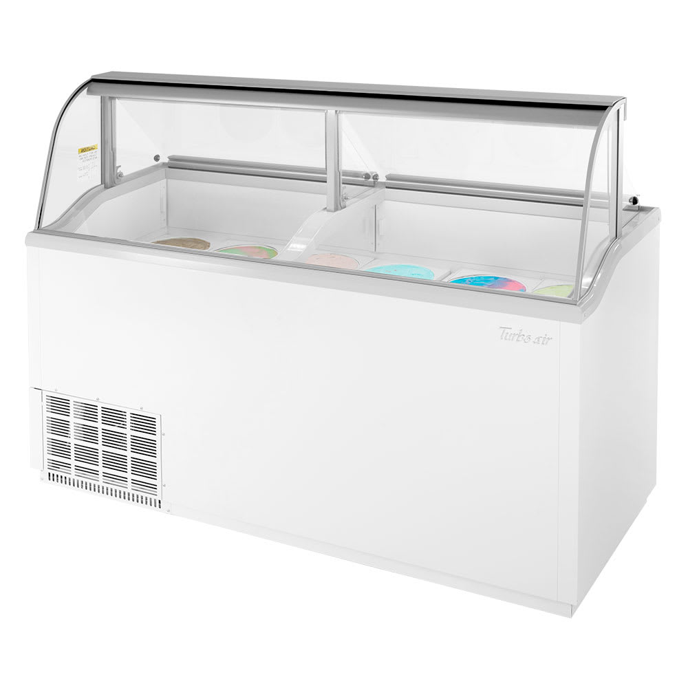 Turbo Air TIDC-70W-N 68" Stand Alone Ice Cream Freezer w/ (12) 3 gal Capacity, 115v