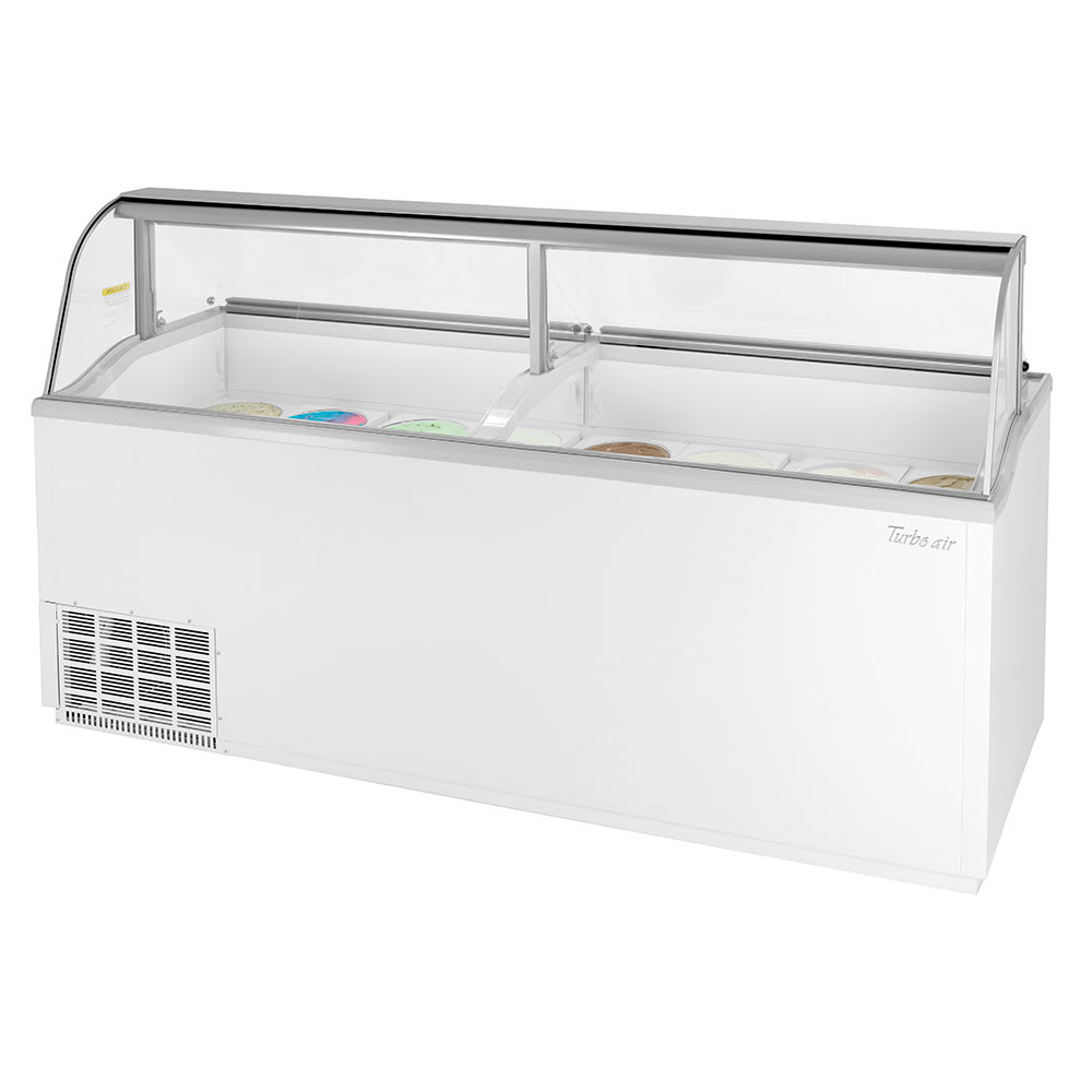 Turbo Air TIDC-91W-N 89" Stand Alone Ice Cream Freezer w/ 16 Tub Capacity, 115v
