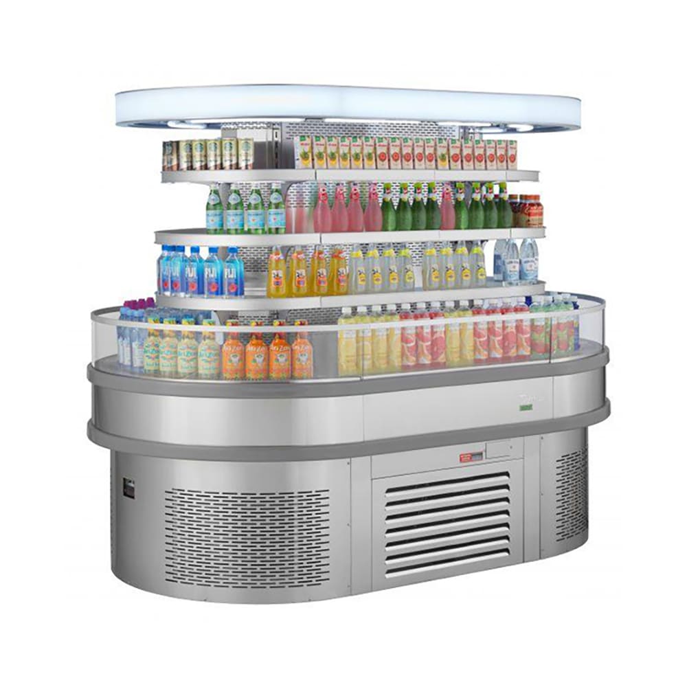 Turbo Air TIOM-36RSRS-N 48" Vertical Island Open Air Cooler w/ (4) Levels, 220v/1ph