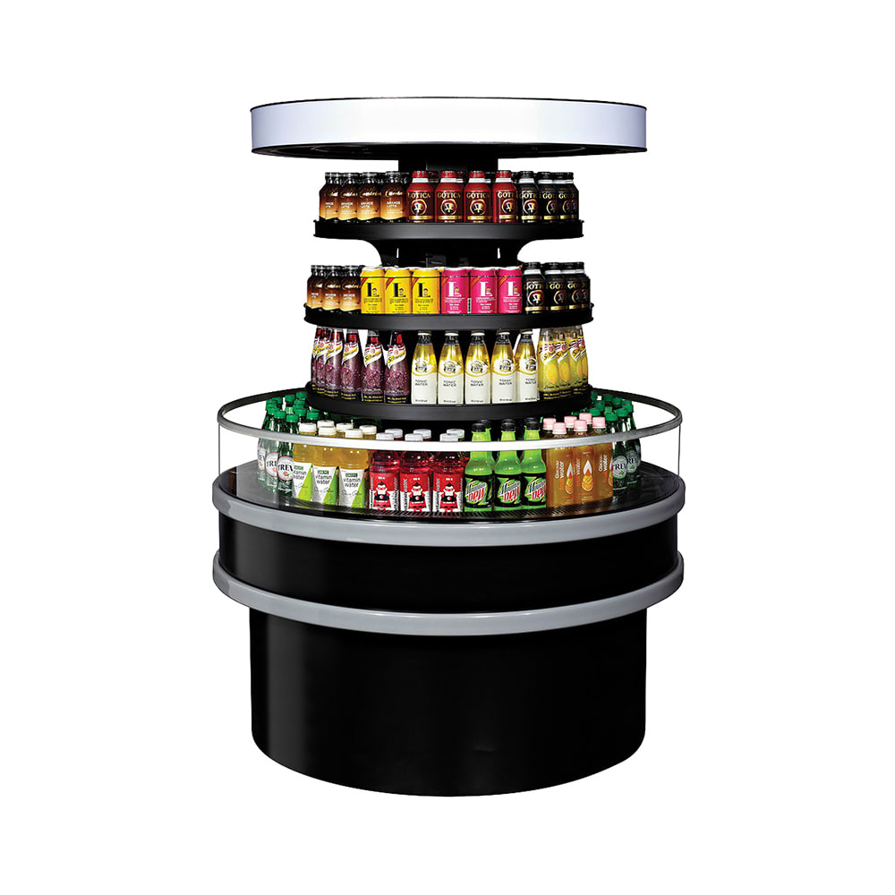 Turbo Air TIOM-48RRB-N 48" Vertical Island Open Air Cooler w/ (3) Levels, 220v/1ph